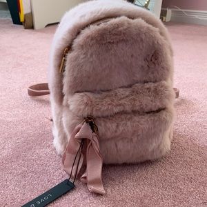 NEW LOVE & LORE Faux Fur Mini Bakckpack
